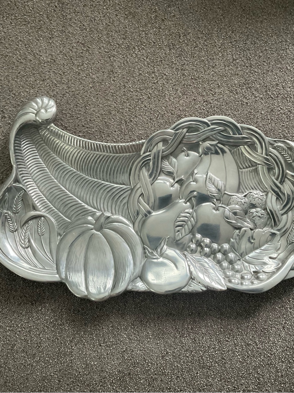 Lenox Aluminum Cornucopia Serving Tray -Vintage